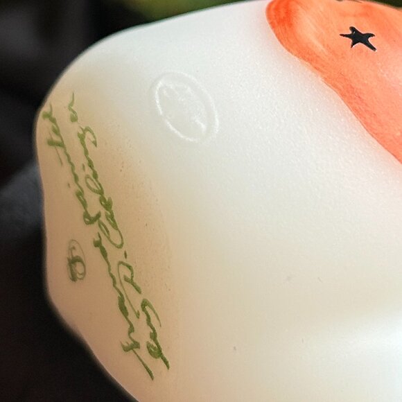 RARE Fenton Signed and Hand Painted Masked Halloween “BOO!” Bear (MINT) - Picture 10 of 10